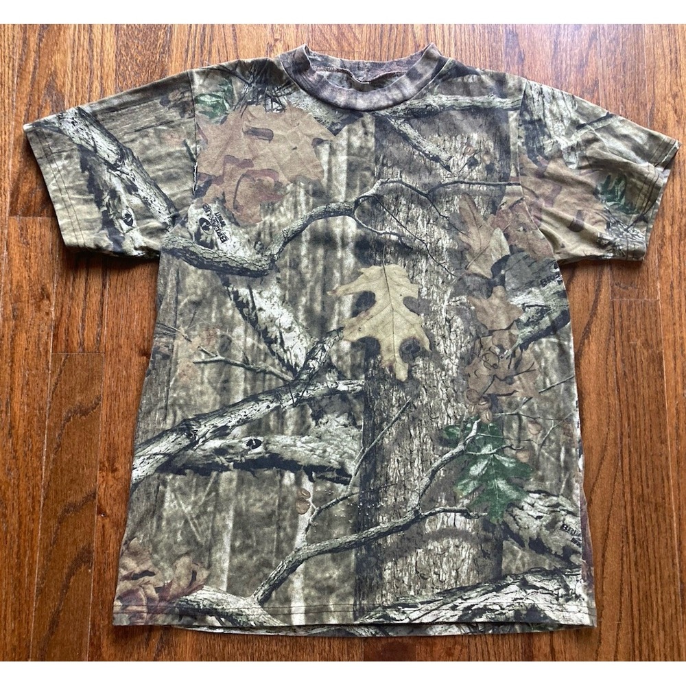 Mossy Oak Camo T Shirt Size Medium Break-Up Infinity Short Sleeve Hunting VTG